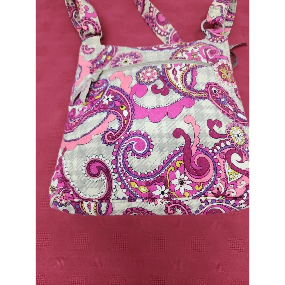 Vera Bradley Hipster Crossbody Bag Paisley Meets Plaid Adjustable Strap Retired